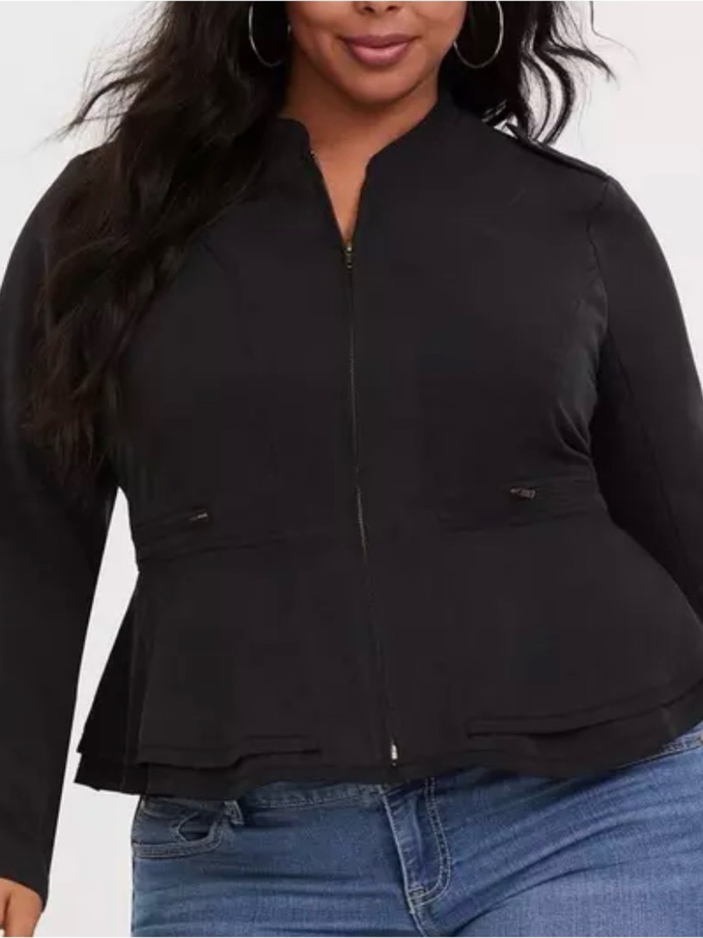 TORRID NWT 2(2X) Black Peplum Jacket